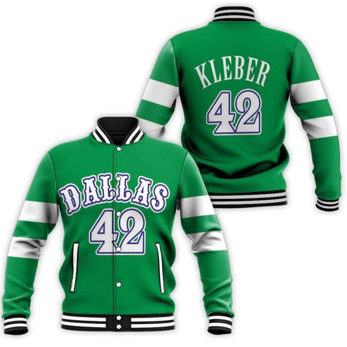 Dallas Mavericks Maxi Kleber 42 2020 NBA Green Baseball Jacket