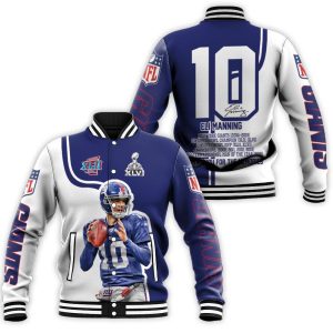Eli Manning New York Giants Fan 3D Baseball Jacket