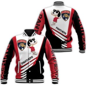Florida Panthers Snoopy For Fans 3D Baseball Jacket
