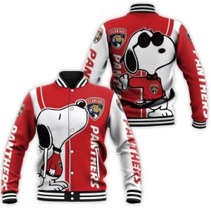 Florida Panthers Snoopy Lover 3D Printed Baseball Jacket
