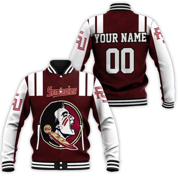 Florida State Seminoles Ncaa For Seminoles Lover 3D Personalized Baseball Jacket