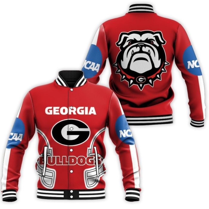 Georgia Bulldogs Ncaa Fan Mascot 3D Baseball Jacket