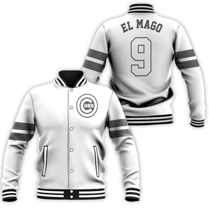 Javier Baez El Mago Chicago Cubs Player White 2019 Inspired Style Baseball Jacket