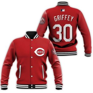 Ken Griffey Jr 30 Cincinnati Reds 2020 Majestic Team Red Inspired Style Baseball Jacket