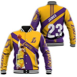 King James 23 Los Angeles Lakers Western Conference Baseball Jacket