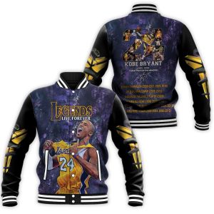 Kobe Bryant 24 Legends Live Forever Signed 3D T Shirt Hoodie Sweater Baseball Jacket