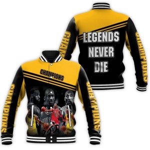 Kobe Bryant Michael Jordan Lebron James Legends Never Die 3D Personalized Baseball Jacket