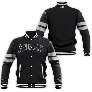Los Angeles Angels Black 2019 Inspired Style Baseball Jacket