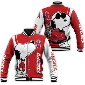 Los Angeles Angels Snoopy Lover 3D Printed Baseball Jacket