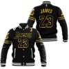 Los Angeles Lakers Lebron James 23 Team 2020 Black Inspired Style Baseball Jacket