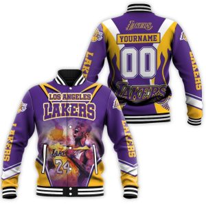 Los Angeles Lakers Legend Kobe Bryant 24 Western Conference Baseball Jacket