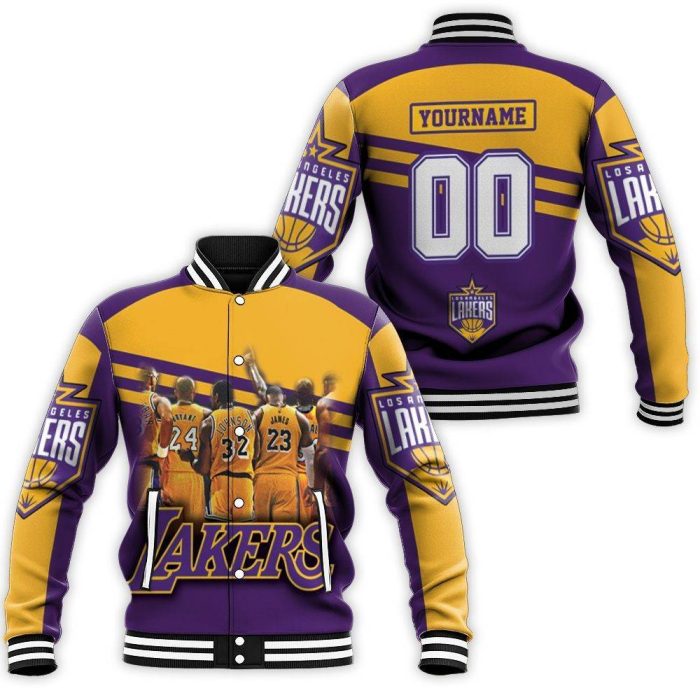 Los Angeles Lakers Logo NBA Western Conference NBA Baseball Jacket