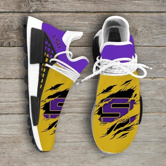 Lsu Tigers NCAA NMD Human Race Sneakers Running Shoes Perfect Gift Custom Shoes Fan NMD Sneakers