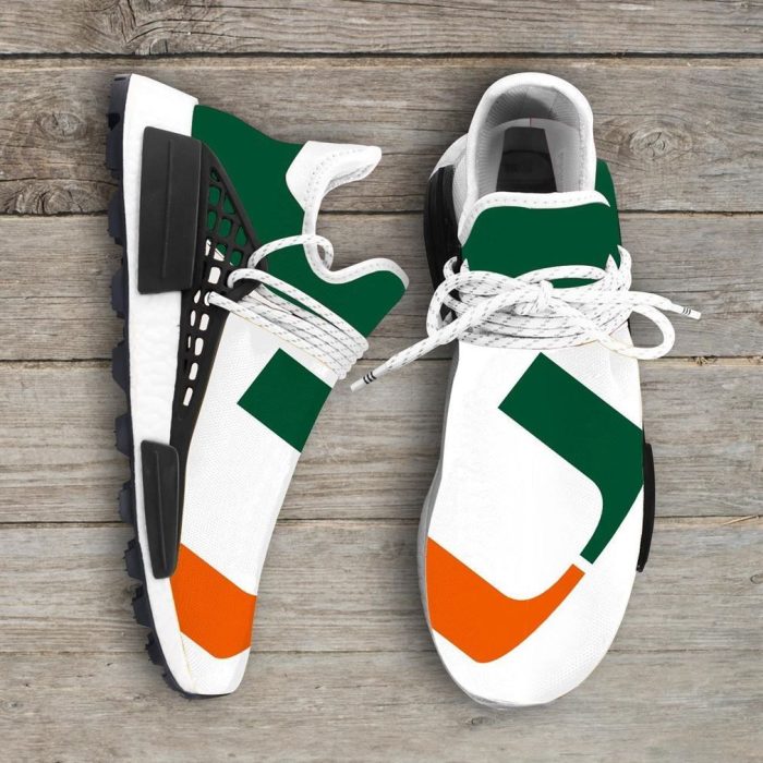 Miami Hurricanes NCAA Sport Teams Human Race Shoes Running Sneakers NMD Sneakers