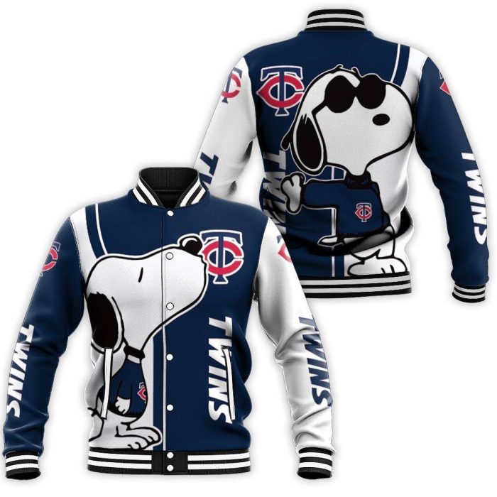 Minnesota Twins Snoopy Lover 3D Printed Baseball Jacket