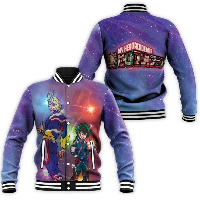 My Hero Academia All Might Midoriya Izuku Galaxy Stars For Japanese Fan Baseball Jacket