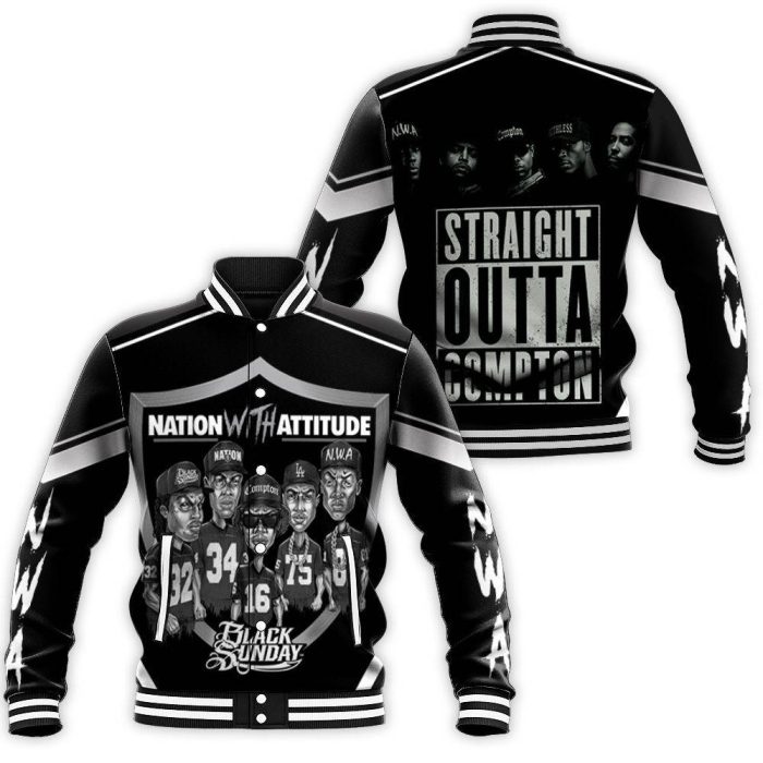 N.W.A. Oakland Raiders Collapse Baseball Jacket