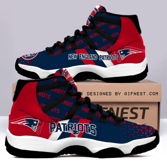 New England Patriots Air Jordan 11 Custom Sneaker For Fans