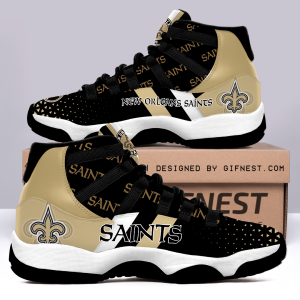 New Orleans Saints Air Jordan 11 Custom Sneaker For Fans