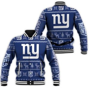 New York Giants NFL Ugly Sweatshirt Christmas 3D Baseball Jacket