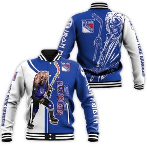 New York Rangers And Zombie For Fans Baseball Jacket