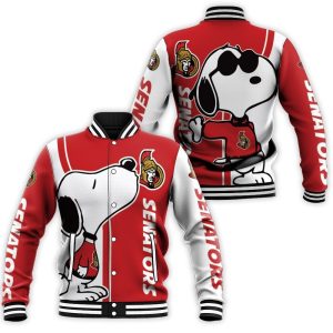 Ottawa Senators Snoopy Lover 3D Printed Baseball Jacket