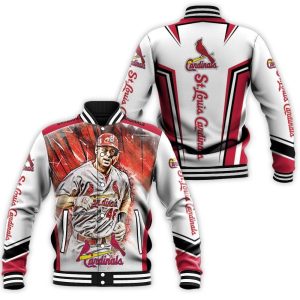 Paul Goldshmidt 46 St Louis Cardinals Red Background For Cardinals Fan Baseball Jacket