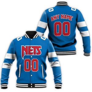 Personalized Brooklyn Nets 00 City Edition 2021 Team Blue Inspired Style Baseball Jacket