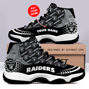 Personalized Las Vegas Raiders Air Jordan 11 Custom Sneaker For Fans