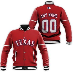 Personalized Texas Rangers 00 Any Name 2020 MLB Team Alternative Red Inspired Style Baseball Jacket