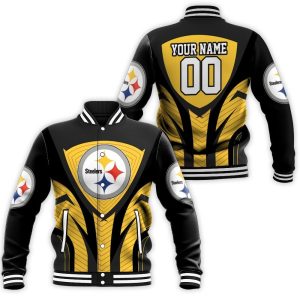 Pittsburgh Steelers NFL Fans 3D Personalized Baseball Jacket