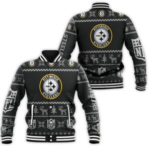 Pittsburgh Steelers NFL Ugly Sweatshirt Christmas 3D Baseball Jacket