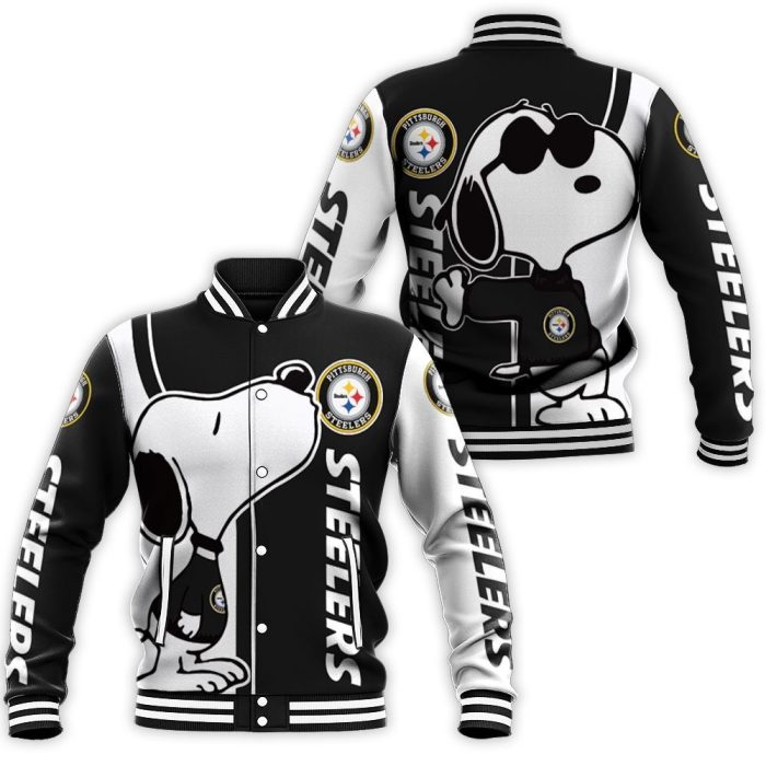 Pittsburgh Steelers Snoopy Lover 3D Printed Baseball Jacket