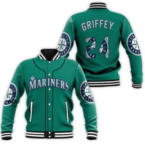 Seattle Mariners Ken Griffey Jr 24 2020 MLB Green Inspired Baseball Jacket