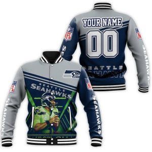 Seattle Seahawks 2020 NFL Season Nfc West Champs Personalized Baseball Jacket