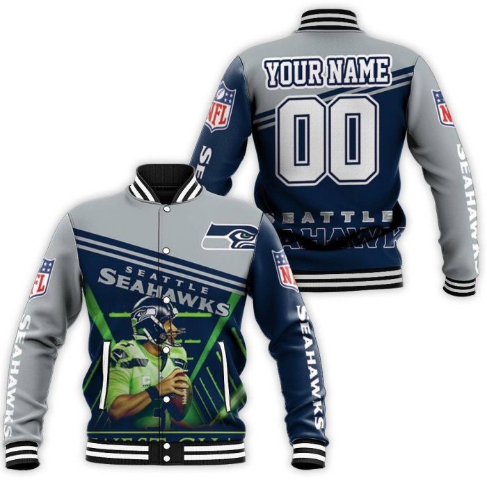Seattle Seahawks 2020 NFL Season Nfc West Champs Personalized Baseball Jacket