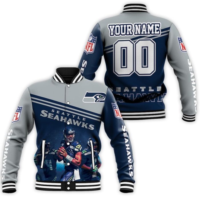 Seattle Seahawks Best Players 2020 NFL Season Nfc West Champs Personalized Baseball Jacket