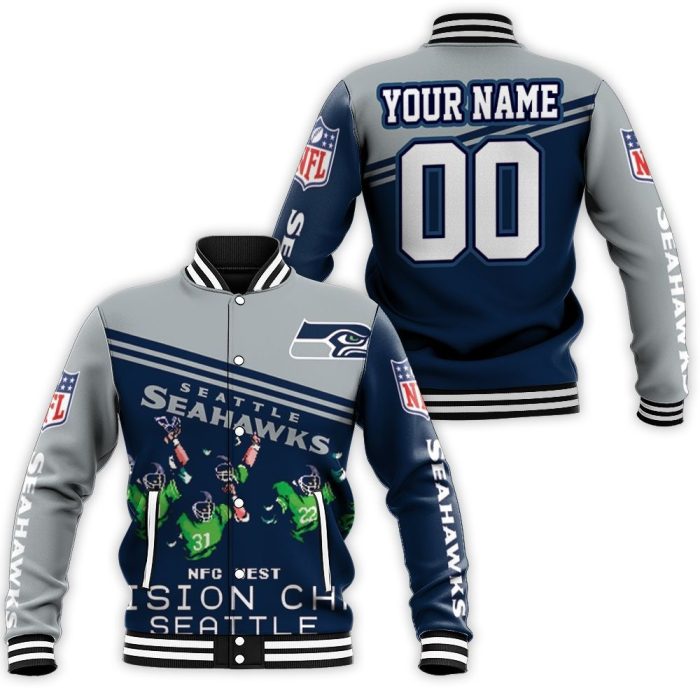Seattle Seahawks Nfc West Division Champ 2020 NFL Season Legendary Personalized Baseball Jacket