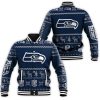 Seattle Seahawks Ugly Sweatshirt Christmas 3D Baseball Jacket
