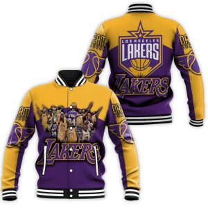 Shaquille Oneal 34 Los Angeles Lakers NBA Western Conference Baseball Jacket