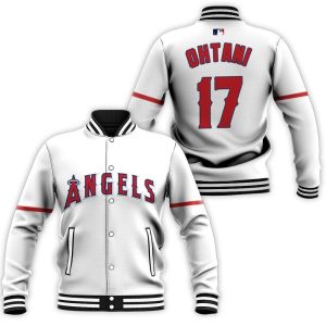 Shohei Ohtani Los Angeles Angels White Inspired Style Baseball Jacket