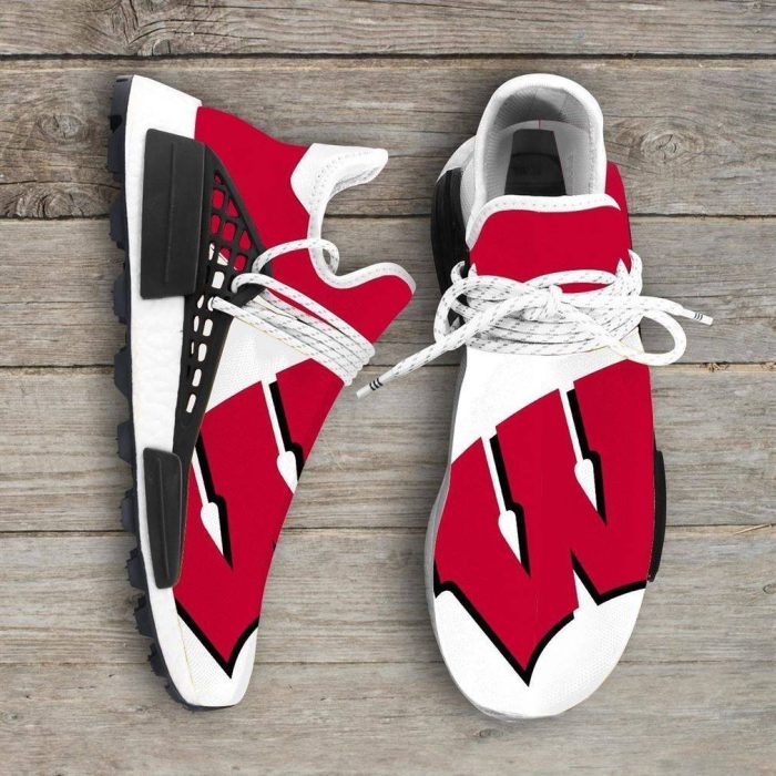 Wisconsin Badgers NCAA Sport Teams Human Race Shoes Running Sneakers NMD Sneakers