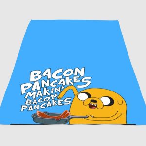 Bacon Pancakes Jack Adventure Time Fleece Blanket Sherpa Blanket