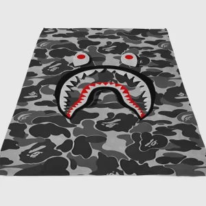 Bape Shark Face Fleece Blanket Sherpa Blanket