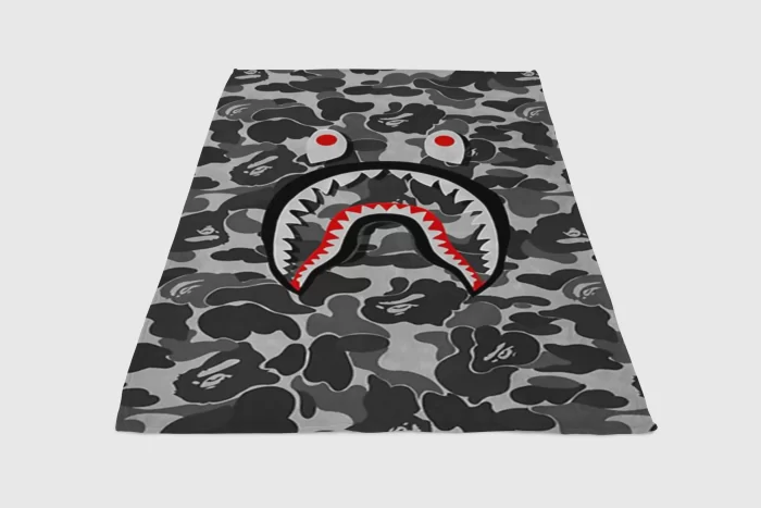 Bape Shark Face Fleece Blanket Sherpa Blanket