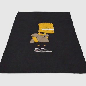 Bart Simpson Wallpaper Fleece Blanket Sherpa Blanket