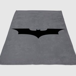Batman Black And White Logo Fleece Blanket Sherpa Blanket