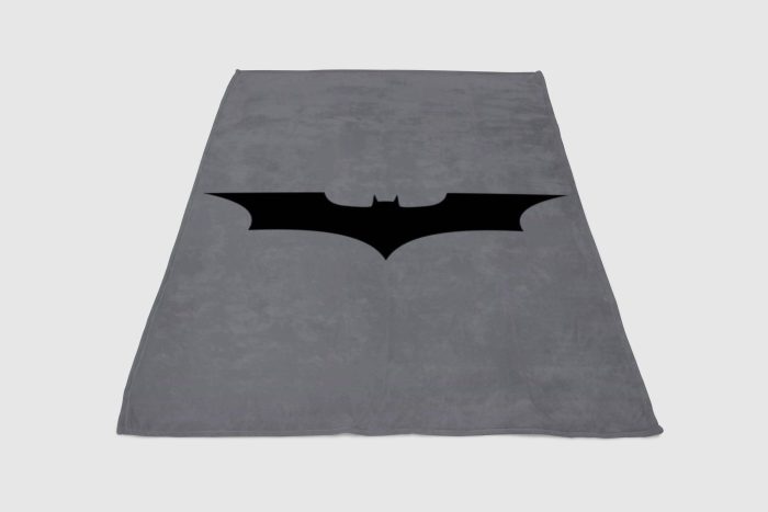 Batman Black And White Logo Fleece Blanket Sherpa Blanket