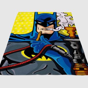 Batman Smoking Wallpaper Fleece Blanket Sherpa Blanket