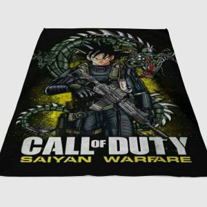 Call Of Duty Saiyan Dragon Ball Z Fleece Blanket Sherpa Blanket
